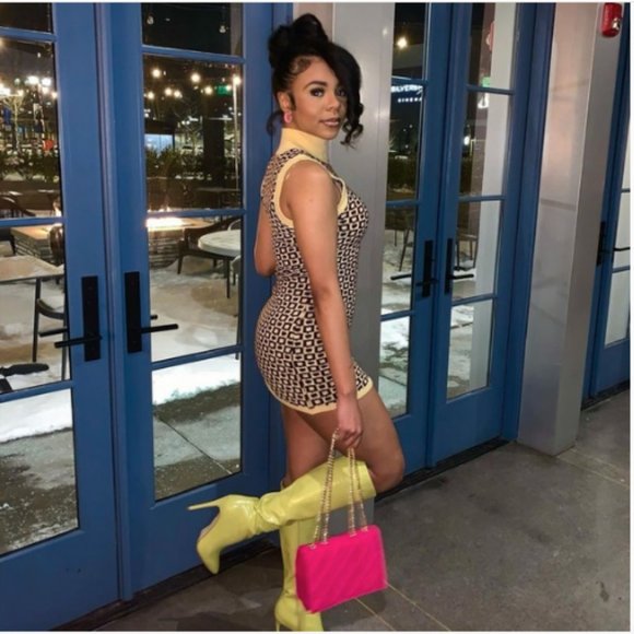 BLOGGER'S FAVE! Zara Jacquard Knit Mini Dress Sz S NWT - Picture 14 of 17